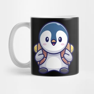 Cute penguin with backpack Mug